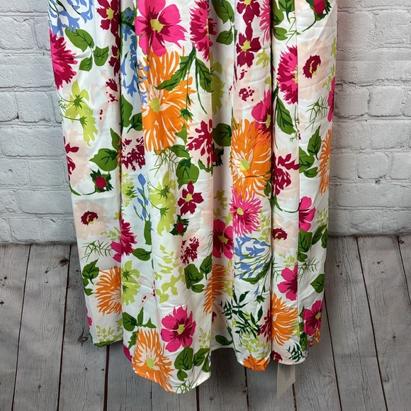 BloomChic Floral Shirred Bust Midi Pocket Dress Size 12 Large - Picture 5 of 6